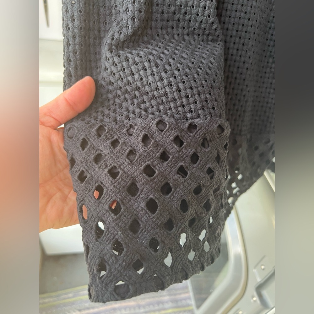 Lands' End Black Cotton Eyelet Midi Dress - Picture 5 of 16